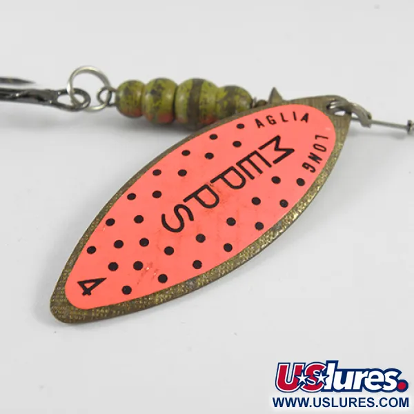 Mepps Aglia Long 4 Cucharilla, Latón/Naranja, 17g, Hoja Sauce, #1703