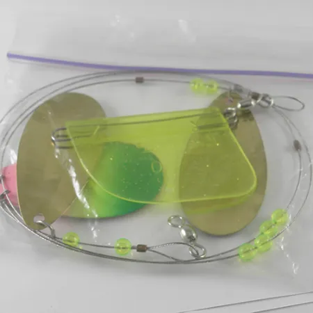 Luhr Jensen Les Davis Lake Troll Atractor, Verde/Rosa Fluo, 28g, #1711