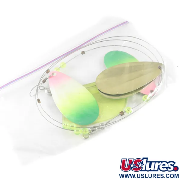 Luhr Jensen Les Davis Lake Troll Atractor, Verde/Rosa Fluo, 28g, #1711