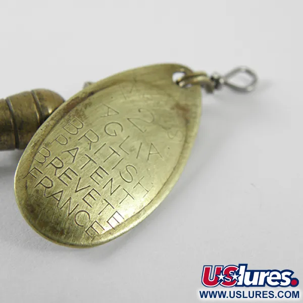 Mepps Aglia 2 Cucharilla, Latón, 4,5g, Marcas grabadas, #1717