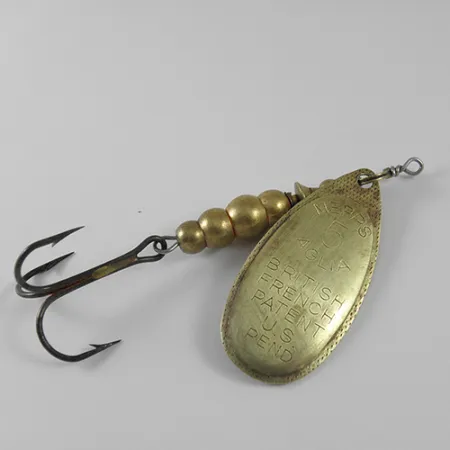 Mepps Aglia 5 Cucharilla, Latón, 14g, Hoja estampada, #1719