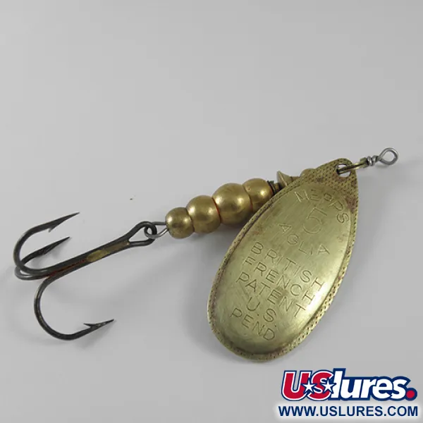 Mepps Aglia 5 Cucharilla, Latón, 14g, Hoja estampada, #1719