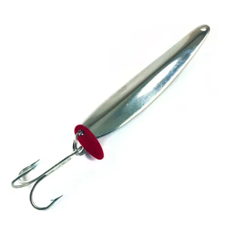 Bay de Noc Swedish Pimple Jig Vertical, Níquel/Blanco/Rojo, 28g, #1727