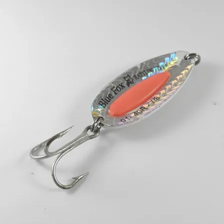 Blue Fox Rattlin Pixee Cucharilla, Rainbow Nickel/Orange, 25g, #1738