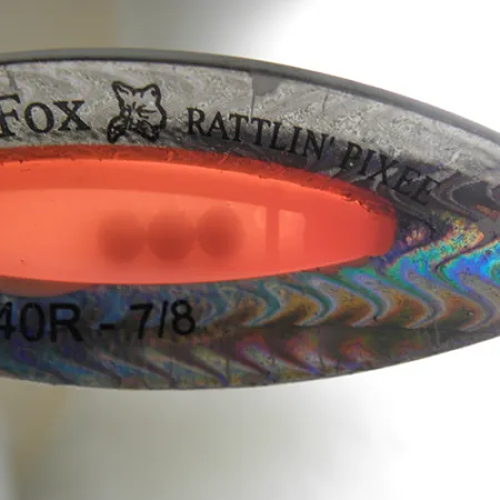 Blue Fox Rattlin Pixee Cucharilla, Rainbow Nickel/Orange, 25g, #1738
