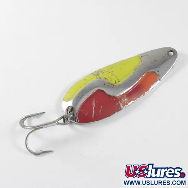 Kush Spoon Cucharilla, Rojo / Amarillo / Níquel, 9g, Curva en S, #1743