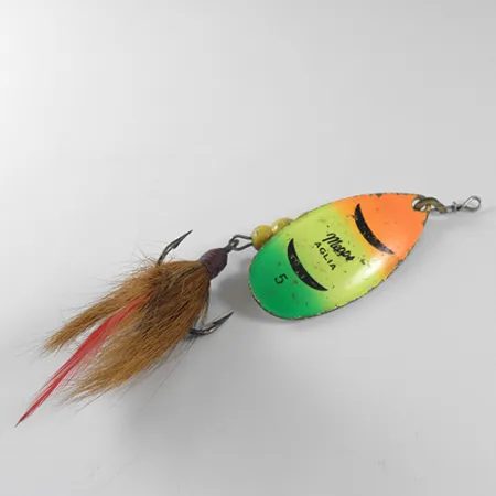 Mepps Aglia 5 Dressed Cucharilla, Fire Tiger, 14g, Anzuelo vestido, #1753