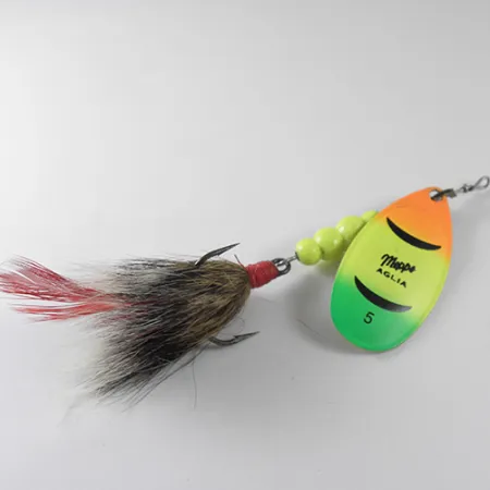 Mepps Aglia 5 dressed Cucharilla, Fire Tiger, 14g, Con plumas, #1758
