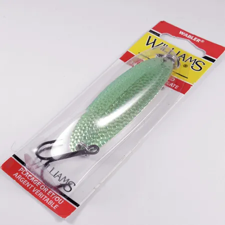 Williams Wabler W60 Cucharilla, Plata/Verde, 21g, plata real, #1764
