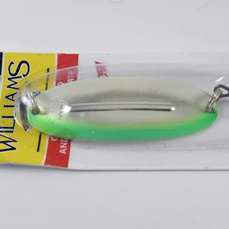 Williams Wabler W50 Glow Cucharilla, Plata/Verde, 14g, Glow, #1766