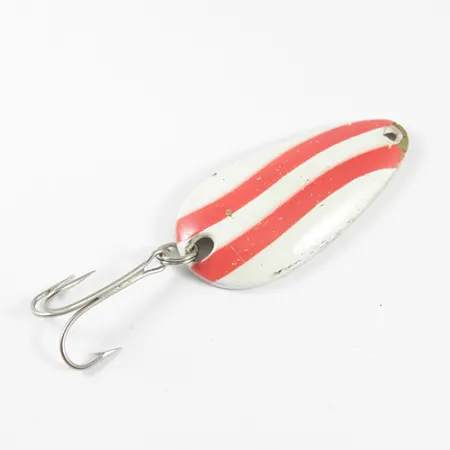 Balo 3 Cucharilla, Blanco / Rojo / Latón, 14g, Estilo Vintage, #1769