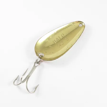 Balo 3 Cucharilla, Blanco / Rojo / Latón, 14g, Estilo Vintage, #1769