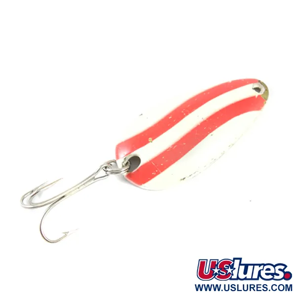 Balo 3 Cucharilla, Blanco / Rojo / Latón, 14g, Estilo Vintage, #1769
