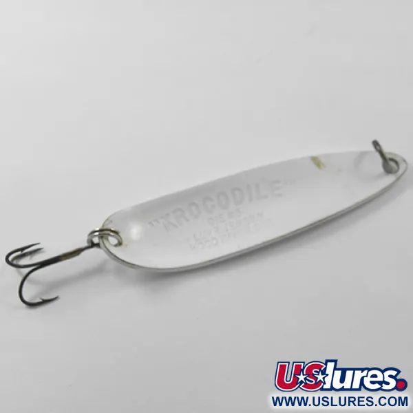 Luhr Jensen Krocodile Die #5 Cuchara, Blanco, 21g, USA, #1792