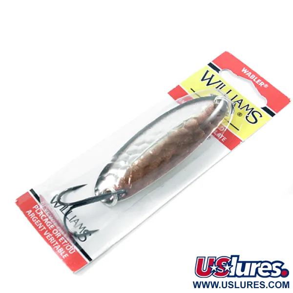 Williams Wabler W60 Cucharilla, Plata / Marrón, 21g, Baño de Plata, #1804