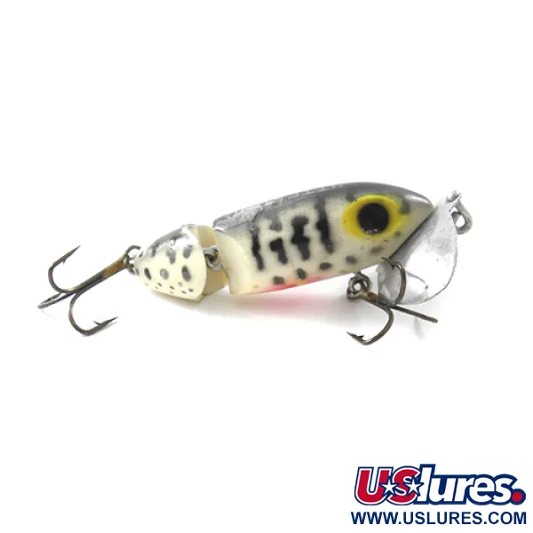 Fred Arbogast Jitterbug Jointed Señuelo Superficie, Tiger, 10g, #1831