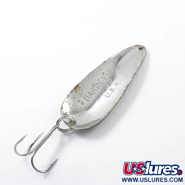 Eppinger Dardevle Imp Cucharilla, Frog/Nickel, 11g, Vintage, #1869