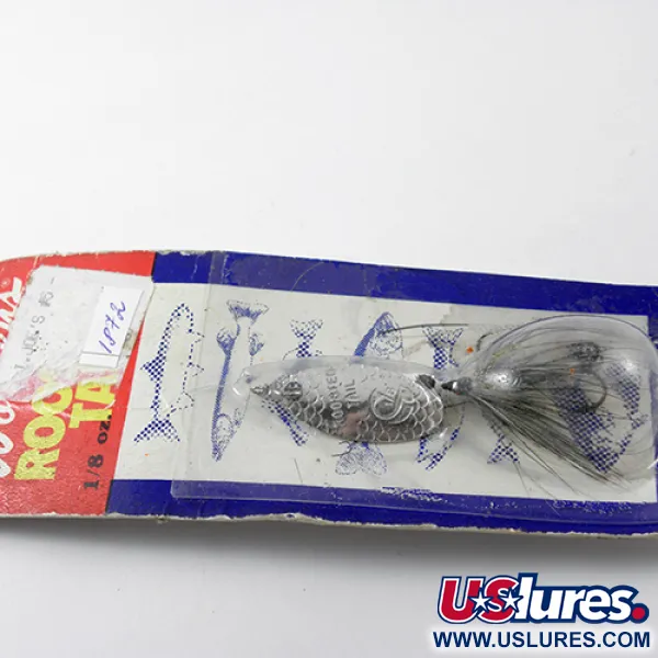 Cucharilla Yakima Bait Rooster Tail, Níquel/Negro/Blanco, 3.54g, #1872