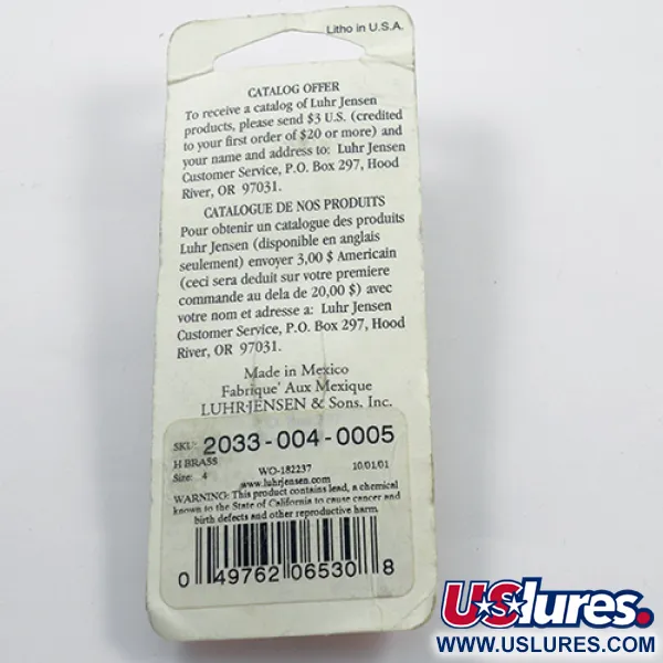 Luhr Jensen Metric Pro Spinner 4, Oro martillado, 11g, Cucharilla, #1881