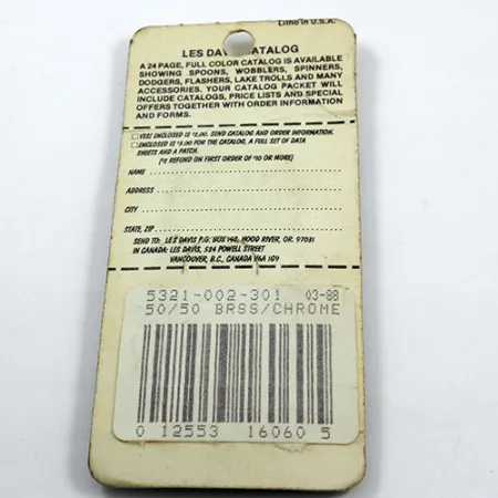 Les Davis Canadian Wonder Cucharilla, Níquel/Oro, 7g, Acabado 50/50, #1884