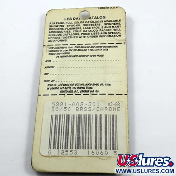 Les Davis Canadian Wonder Cucharilla, Níquel/Oro, 7g, Acabado 50/50, #1884