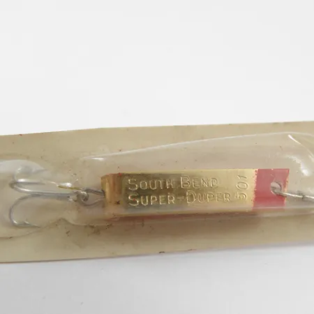 South Bend Super-Duper 501 Cucharilla, Oro/Rojo, 2.3g, Vintage, #1889