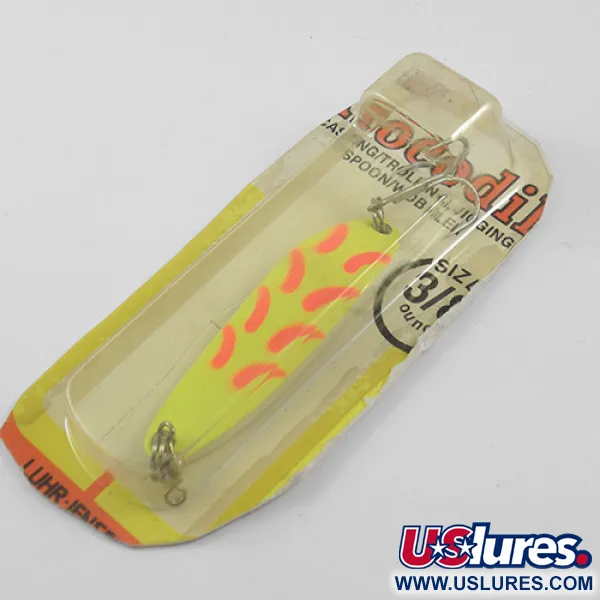 Luhr Jensen Krocodile Die #3 Cucharilla, Amarillo Flúor, 10,6g, #1890