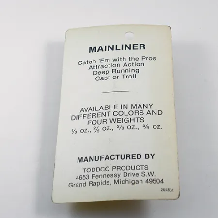 TODDCO Mainliner Cucharilla, Glow, 11g, Profundizadora, #1892