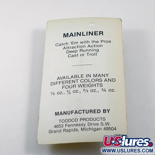 TODDCO Mainliner Cucharilla, Glow, 11g, Profundizadora, #1892