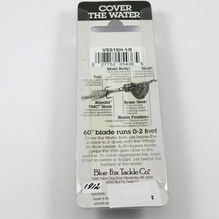 Blue Fox Vibrax Shallow Cucharilla, Arcoíris, 5g, Shallow Runner, #1912