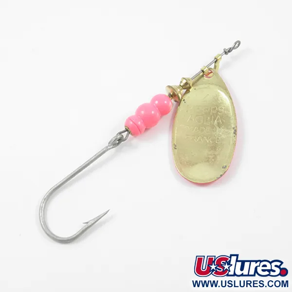 Mepps Aglia Hot Pink 4 Cucharilla, Rosa/Oro, 9g, Anzuelo simple, #1913