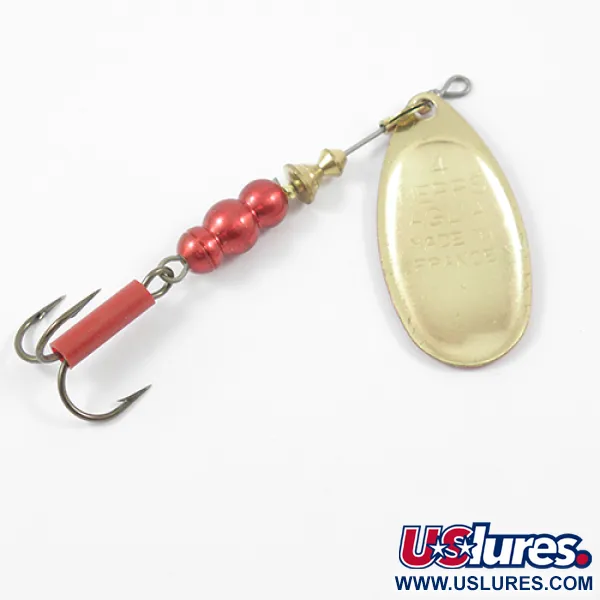 Mepps Aglia Platinum 4 Cucharilla, Rojo Metal, 9g, Tubo Rojo, #1915