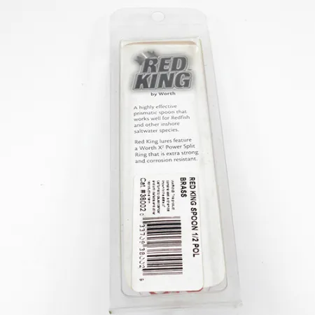 Cucharilla Worth Red King Spoon, Latón martillado, 17g, Mar, #1941