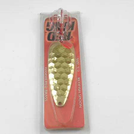 Cucharilla Worth Red King Spoon, Latón martillado, 17g, Mar, #1941