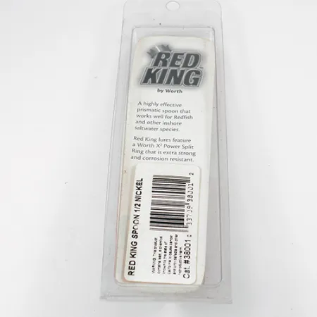 Worth Red King Spoon Cucharilla, Níquel martilleado, 17g, USA, #1943