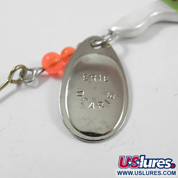 Erie Dearie Walleye Killer Spinner, Níquel/Verde, 14g, Vintage, #1952