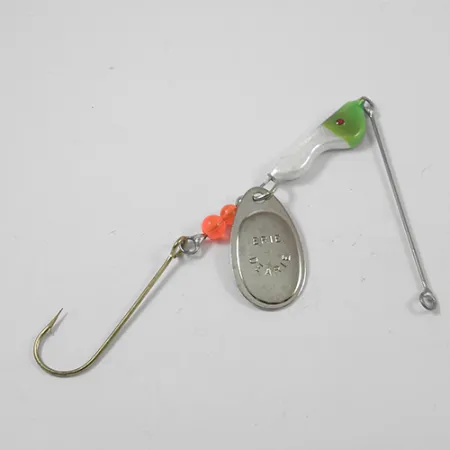 Erie Dearie Walleye Killer Spinner, Níquel/Verde, 14g, Vintage, #1952