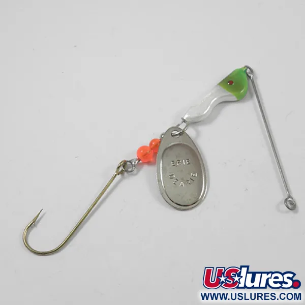 Erie Dearie Walleye Killer Spinner, Níquel/Verde, 14g, Vintage, #1952