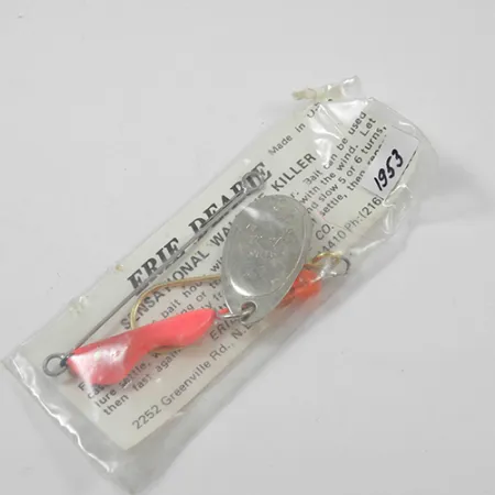 Erie Dearie Walleye Killer Spinner, Níquel/Rojo, 9g, #1953