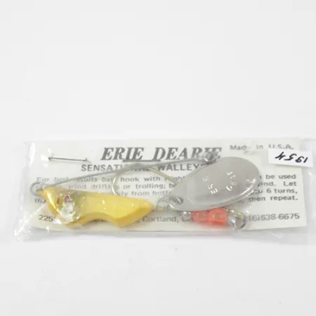 Erie Dearie Walleye Killer Spinner, Níquel/Amarillo, 18g, #1954