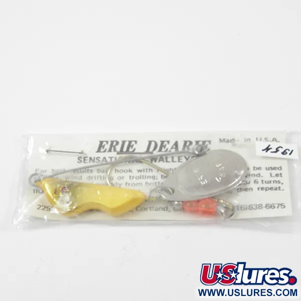 Erie Dearie Walleye Killer Spinner, Níquel/Amarillo, 18g, #1954