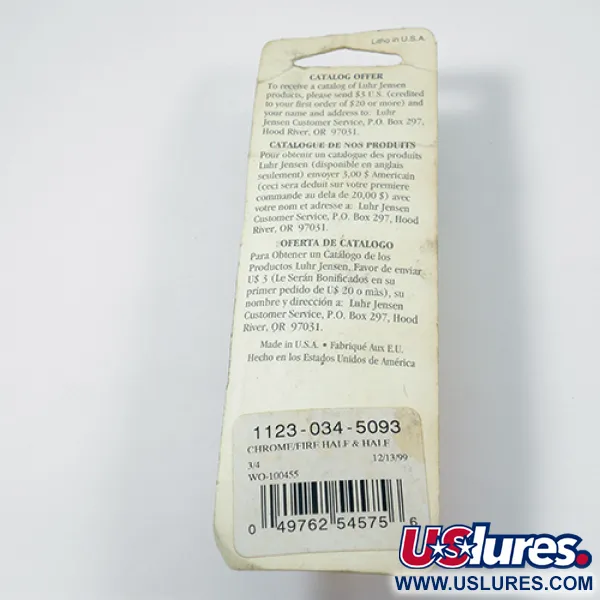 Luhr Jensen Lil' Kroc Cucharilla, Cromo/Rojo, 21g, Lance largo, #1977