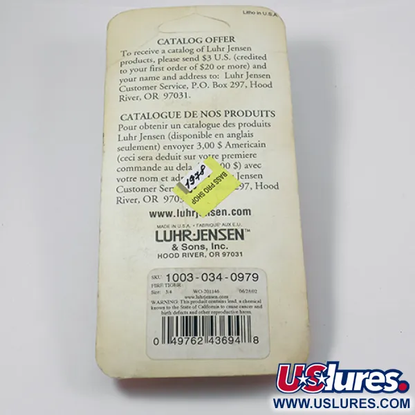 Luhr Jensen Krocodile Die #5 Cucharilla, Fire Tiger, 21g, Lanzado, #1978