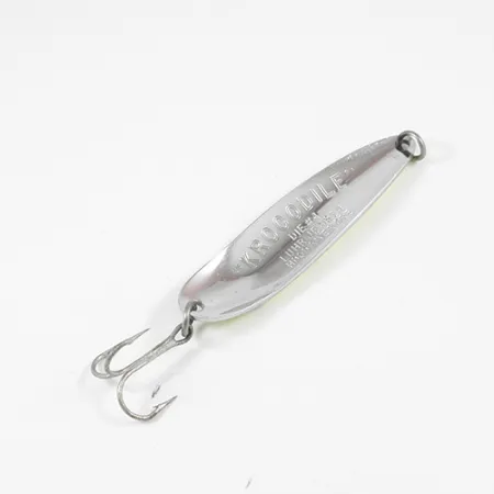Luhr Jensen Krocodile Die #4 Cucharilla, Amarillo/Verde/Níquel, 14g, #1983