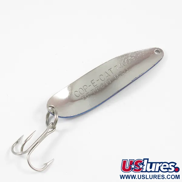 Dardevle Cop-E-Cat 7400 Cucharilla, Níquel / Azul, 14g, #1985