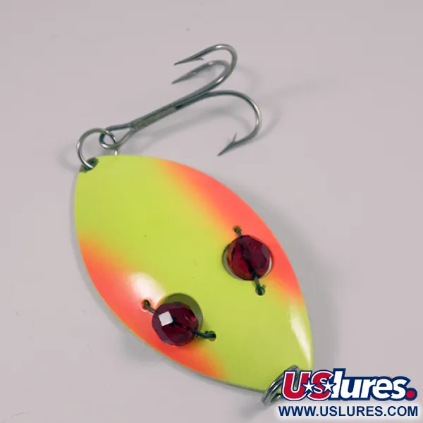 Eppinger Red Eye Wiggler Cucharilla, Amarillo/Naranja/Níquel, 25g, #1990