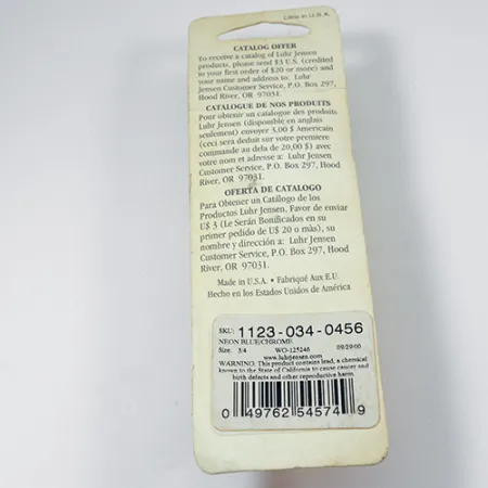 Luhr Jensen Lil' Kroc (Krocodile Stubby) Cucharilla, Níquel/Azul, 21g, #1998