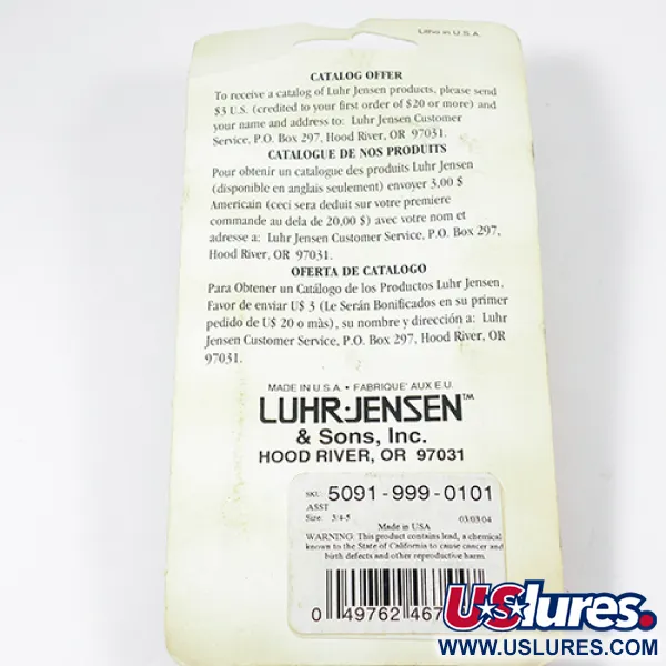 Luhr Jensen Loco 5 Cucharilla, Amarillo/Rojo, 28g, Lucio, #2000