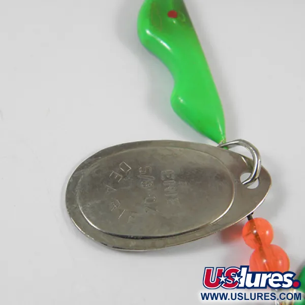 Erie Dearie Walleye Killer Spinnerbait, Níquel / Verde, 16g, Armazón en L, #2006