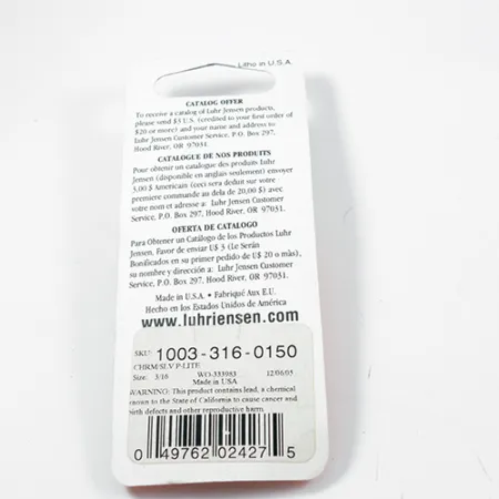 Luhr Jensen Krocodile Cucharilla, Níquel, 9g, Perfil Distancia, #2047